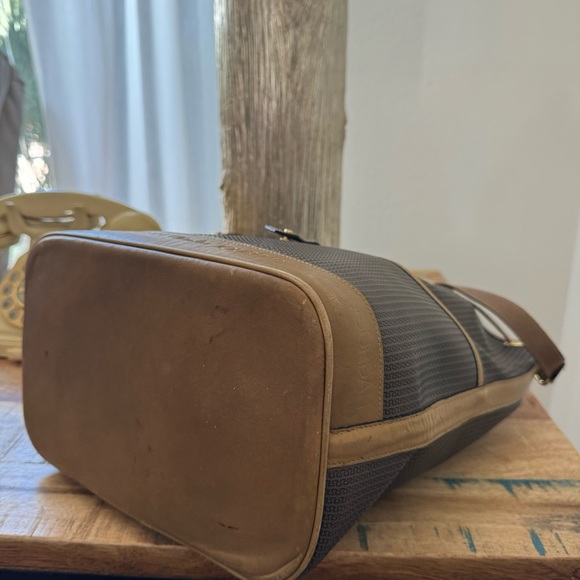 70’Vintage Charles Jourdan Leather Khaki Olive Tan Bag - Picture 8 of 16